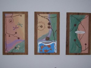 Three Panel Abstract